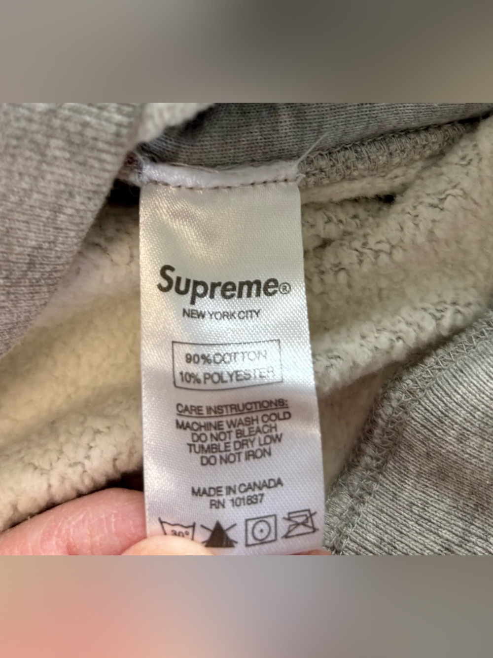 *Authentic* Supreme Box Logo Men’s Medium Hooded Sweatshirt in Heather‎ Grey - Picture 12 of 15